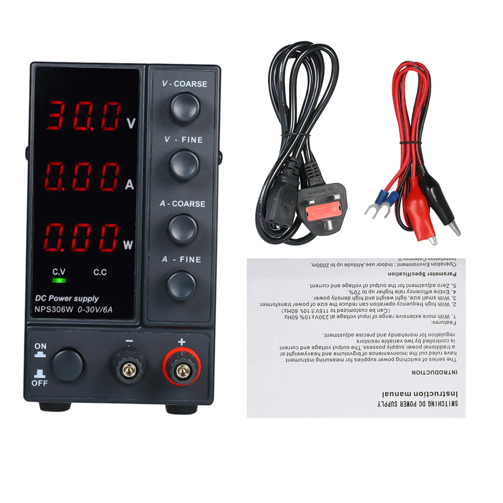 wanptek NPS306W 0-30V 0-6A Switching  Power Supply 3 Digits Display LED High Precision Adjustable Mini Power Supply AC 115V/230V