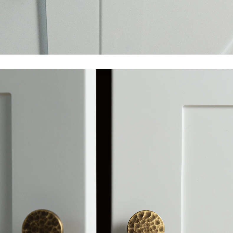 Hammered brass cabinet knob in antique brushed finish — product image 12