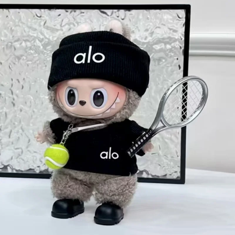 Accesorios Deportivos de Tenis y Bádminton para Muñeca Labubu/Crybaby de 15-17 cm: Sombrero Plano, Pantalones, Ropa, Suéter, Falda Plisada, Conjunto de Ropa