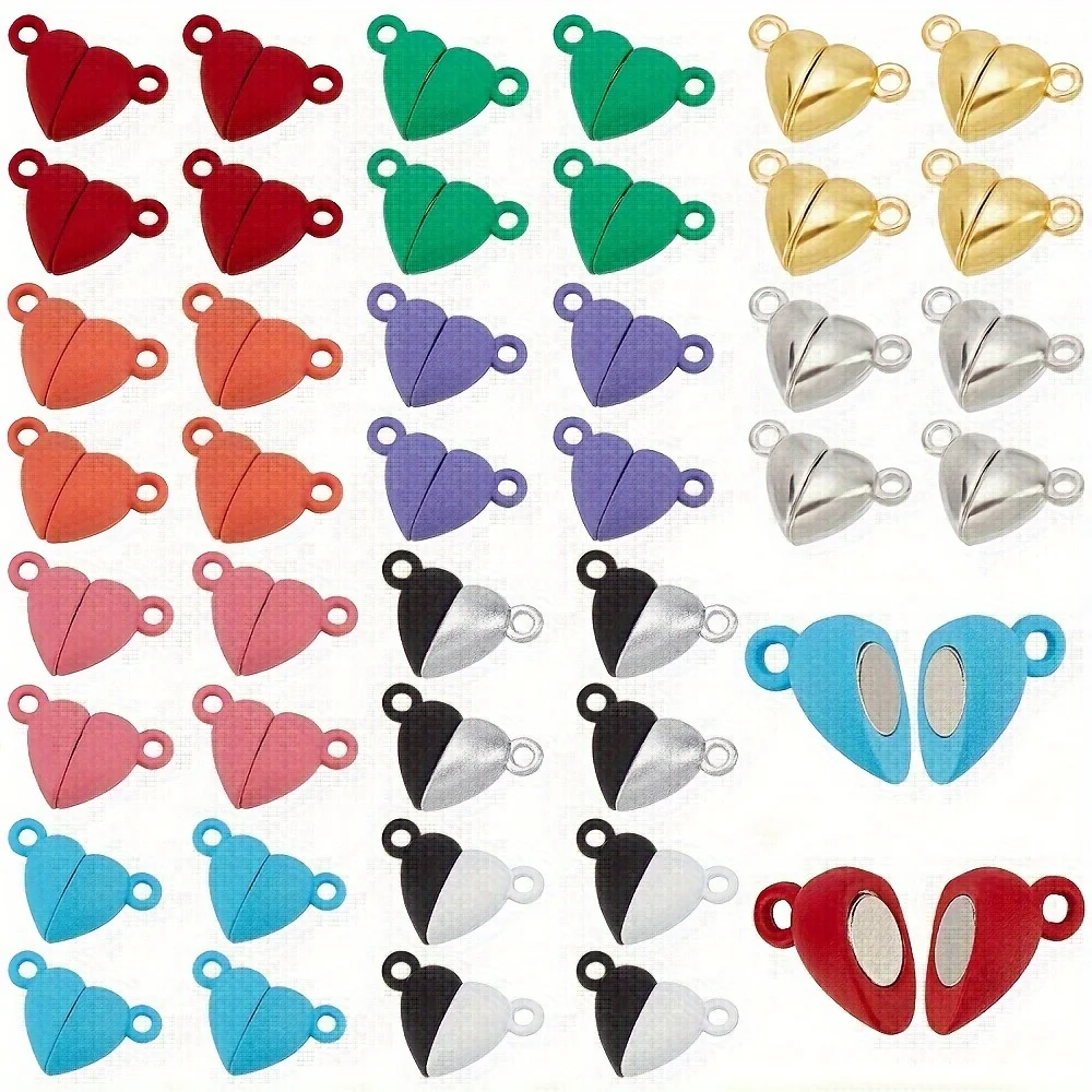 

1pcs Magnetic Couple Pendant And Heart Shape Magnet Paired Loose Beads For Jewelry Making Diy Bracelet Neckalce Pendant Gift
