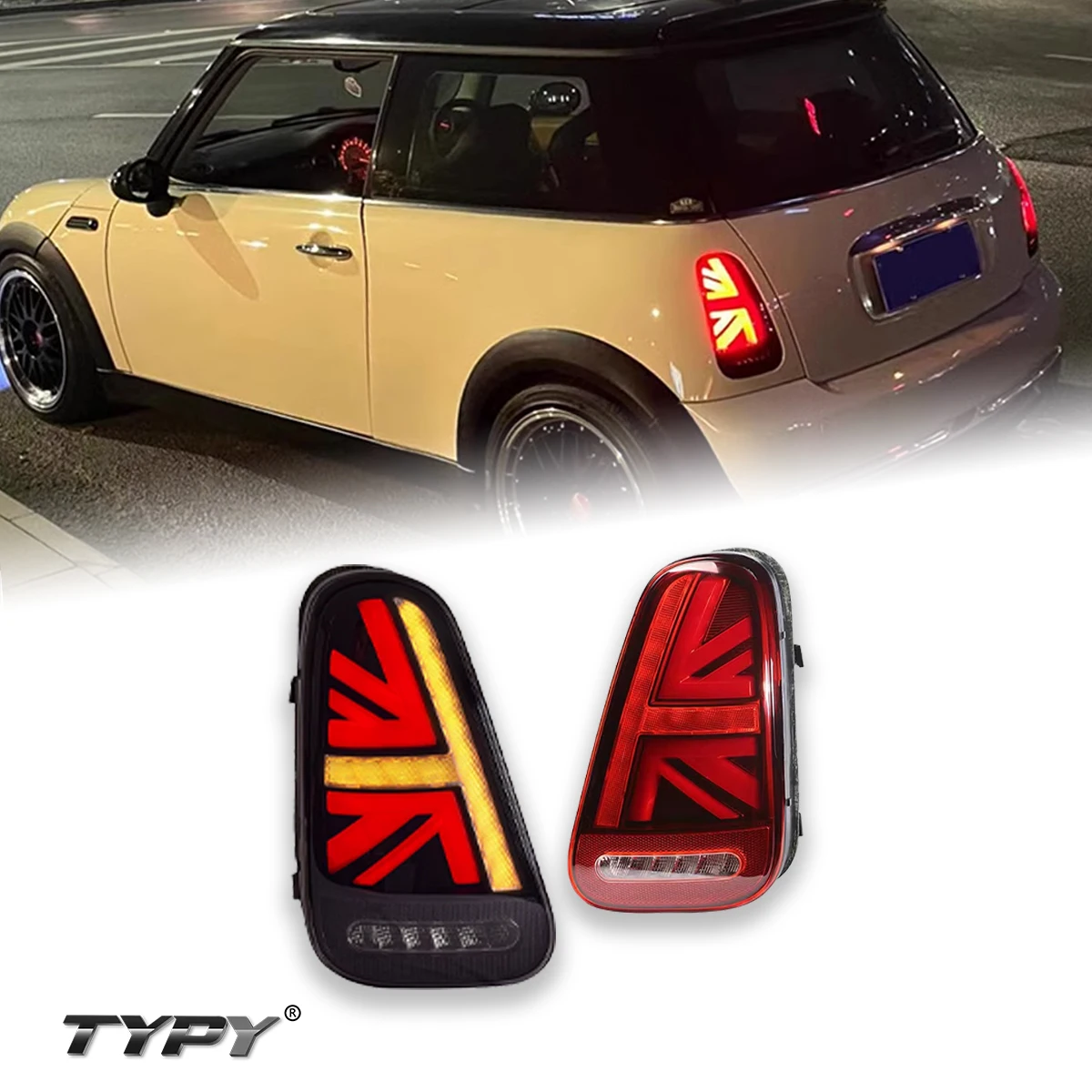 TYPY New LED Car Taillights For BMW Mini Cooper R50 2001-2007 Taillight Signals Auto Accessories Dynamic Turn Running Lights