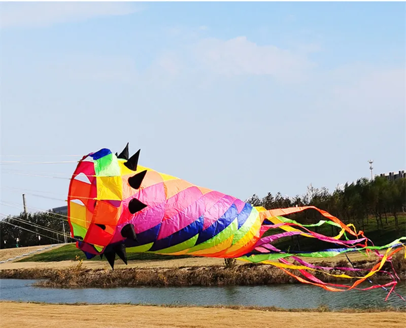 free shipping windsocks 3d kites tails inflatable games toys wind kites for children colorful flying kites wind sock kite reel