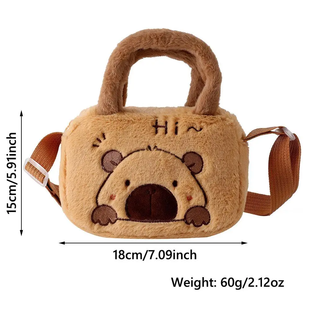Fashion Cartoon Plush Bag Anime Peripheral Products Capybara Crossbody Bag Cute Plush Doll Bag for Kids Gift