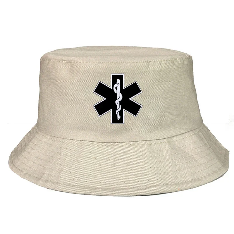 Emergency Ambulance Bucket Hat Harajuku Panama Cap Versatile Outdoor Casual Streetwear Daily Vintage Cool Fashion Fisherman Hats