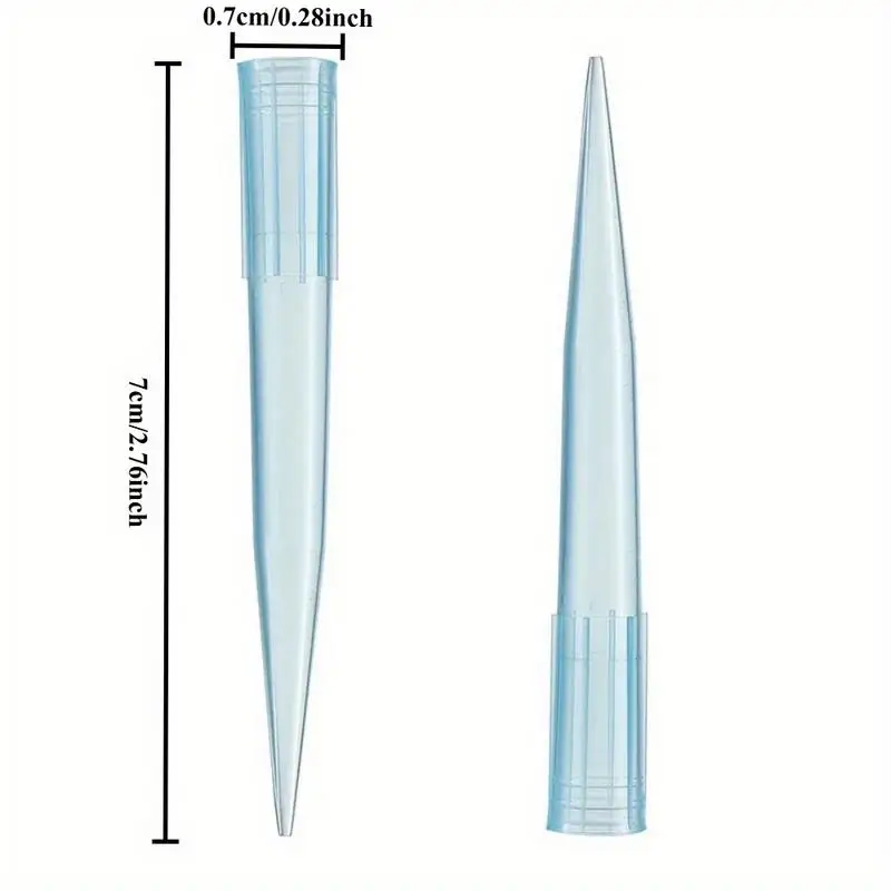 500Pcs 1ml Transparent Disposable Micro Pipette Tips Autoclavable Laboratory Medical Supplies
