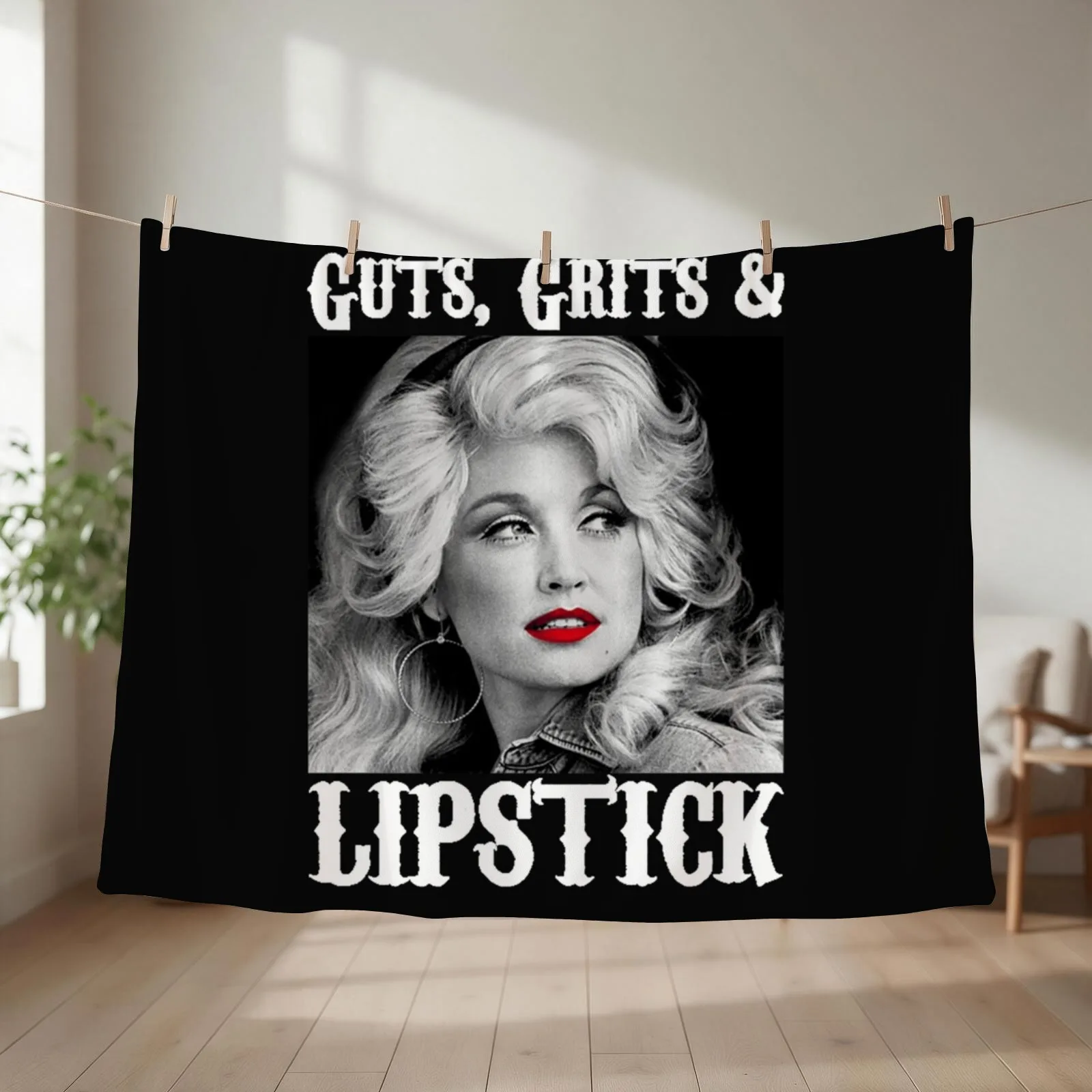 Dolly Vintage, Movie 80s Vintage Shirt Throw Blanket couch cozy soft plush fuzzy picnic outdoor blanket