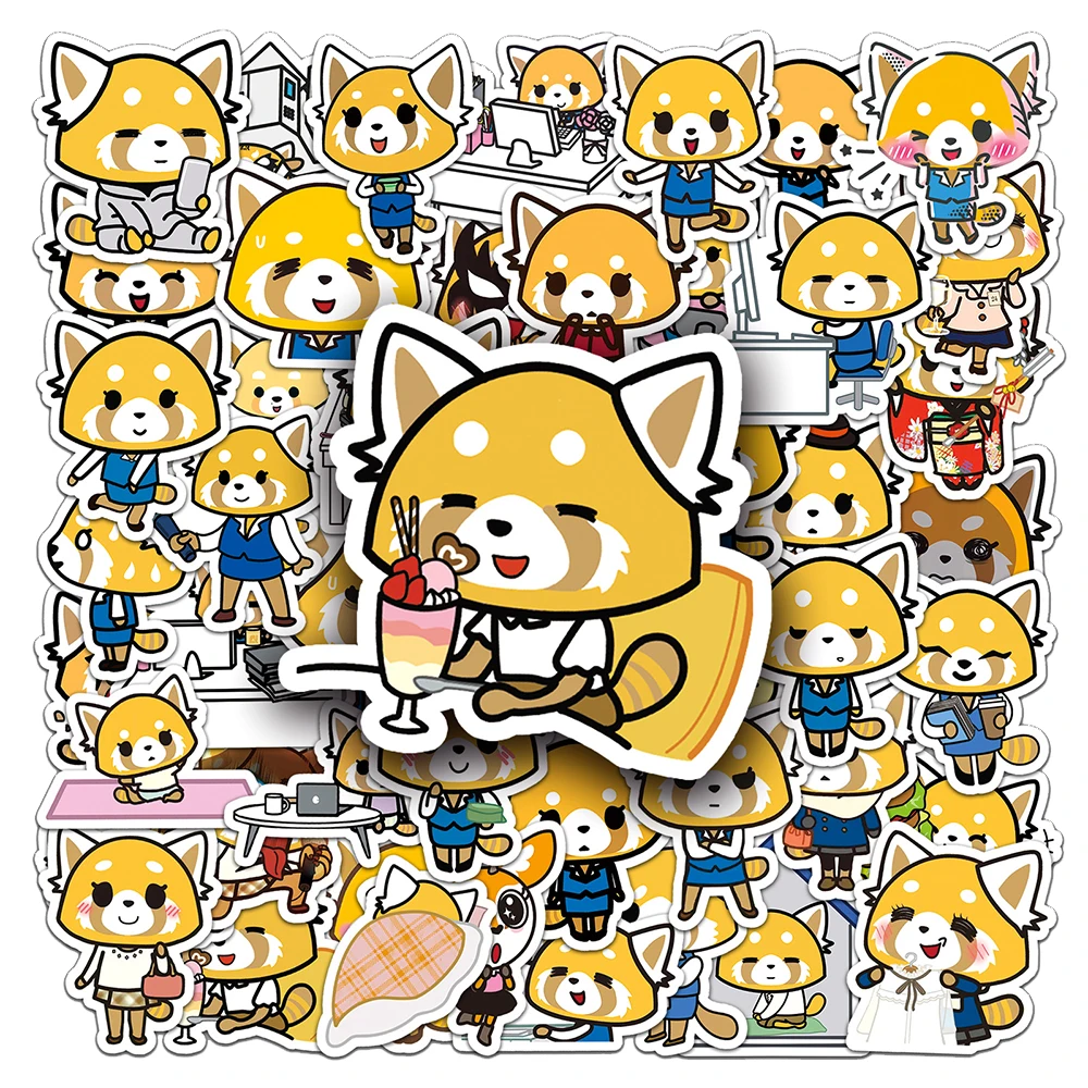 10/30/50pcs Kawaii Sanrio Anime Cartoon Aggretsuko Graffiti Stickers Decals Laptop Phone Scrapbook Decoration Sticker Kids Toys