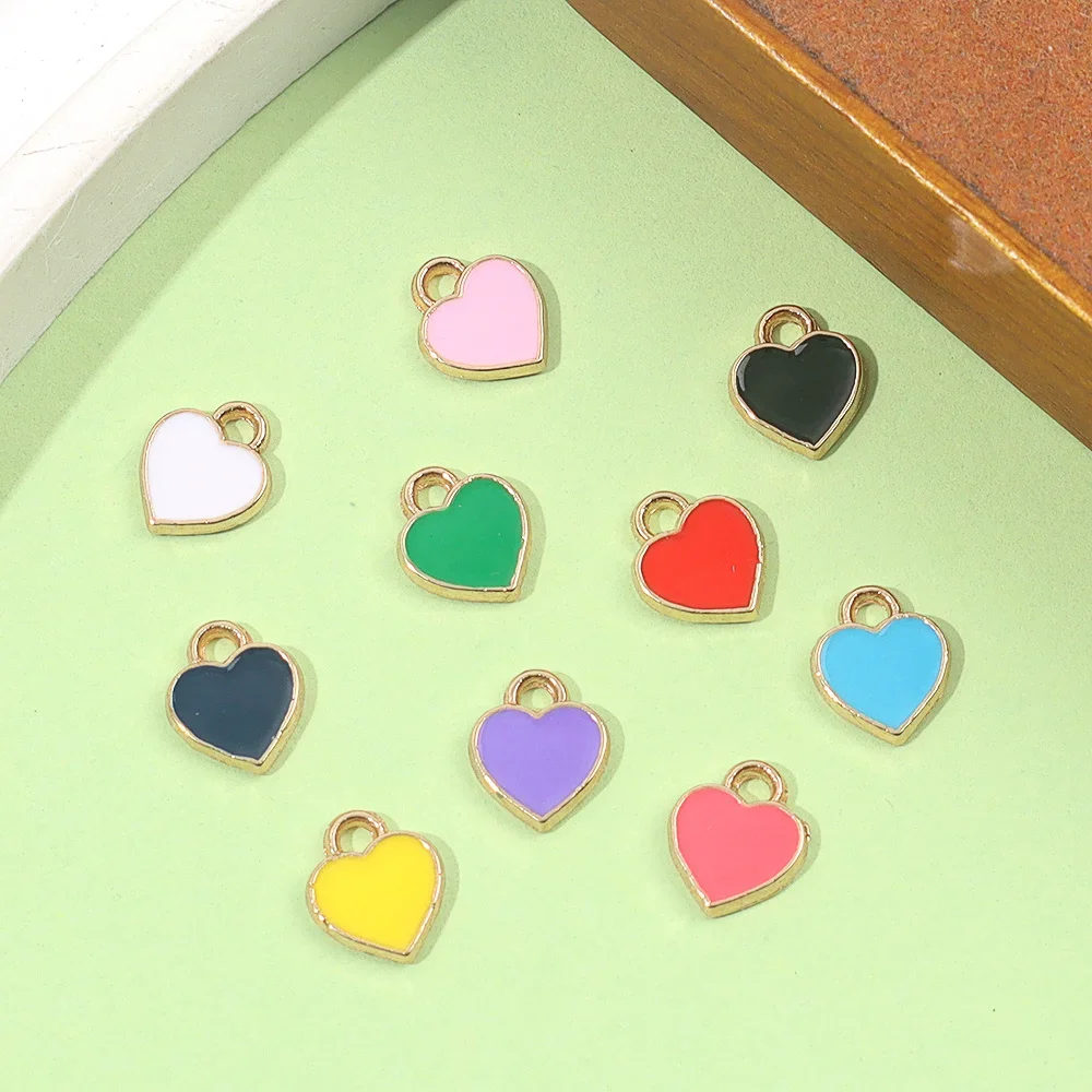 9/31/62pcs Multi Color Heart-shaped Pendants, DIY Bracelets, Necklaces Jewelry Accessories,Thanksgiving, Valentine's Day Gifts