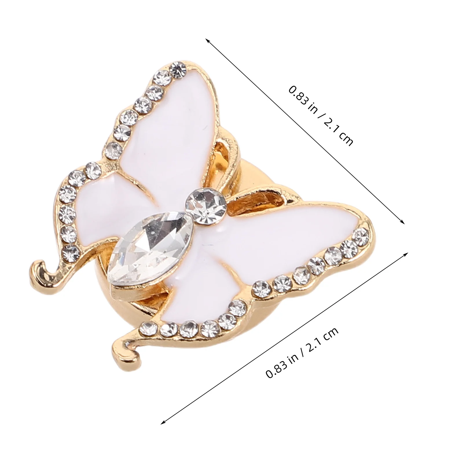 2 قطعة أزرار أكمام قميص حجر الراين الفراشة المرأة أنيقة سبيكة كريستال الديكور حفل زفاف مجوهرات حجر الراين زر الأصفاد