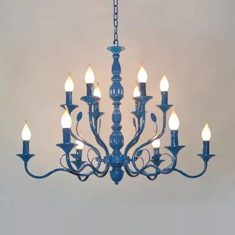 

American Country Living Room Lights Mediterranean Chandeliers Pastoral Lights Bedroom Lights Simple European Candles Restaurant