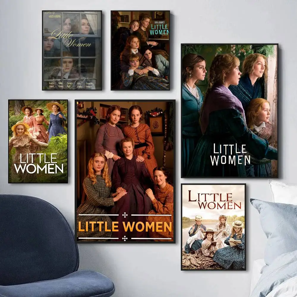 Movie L-Little Women Classic Vintage Posters Decoracion Painting Wall Art White Kraft Paper Kawaii Room Decor