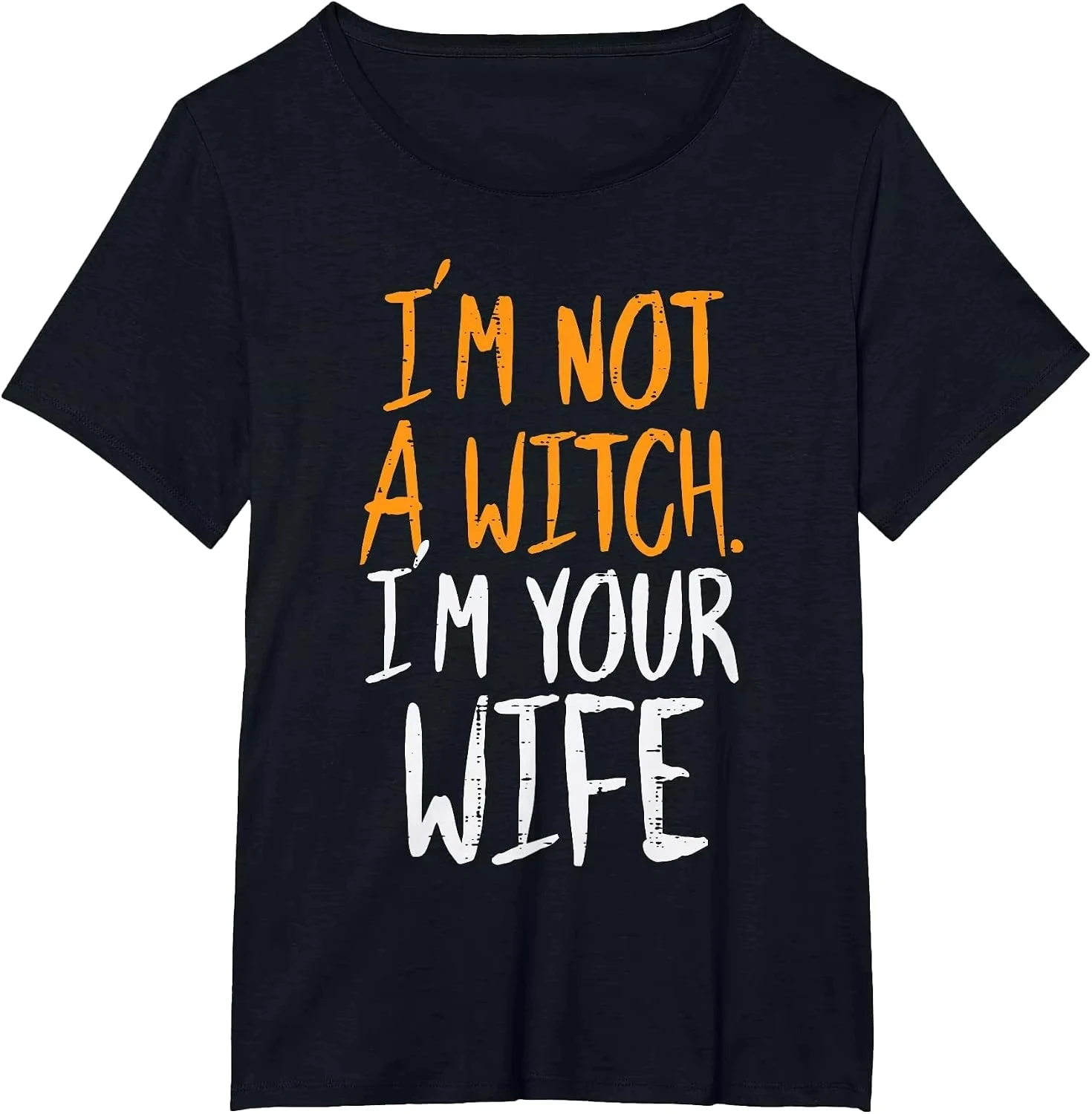 I'm With The Witch/I'm Not A Witch Your Wife Print Halloween Shirt Women Men Short Sleeve Spooky Season Couple Matching T-shirts