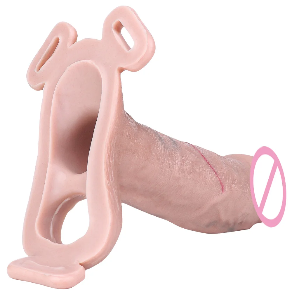 Male Hollow Strapon Dildo Pant,Soft Silicone Realistic Penis Sleeve Sheath Penis Enlarger For Men/Couples,Adult Role Play Toys view 5