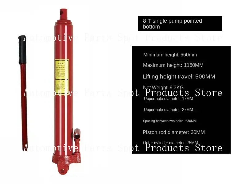 8 Ton Hydraulic Jack Repair Tool Long Ram Manual Replacement 8T Engine Hydraulic Jack Lift Hoist Tool