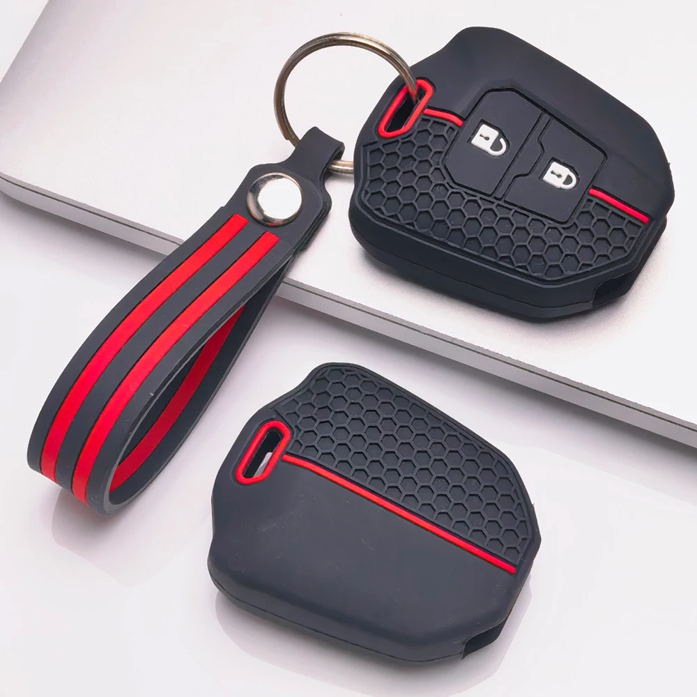 Sport Silicone Keychain Lanyard for Isuzu D Max Mu x V Cross F Series N Series Rodeo Practical Auto Key  Keychain Accessory