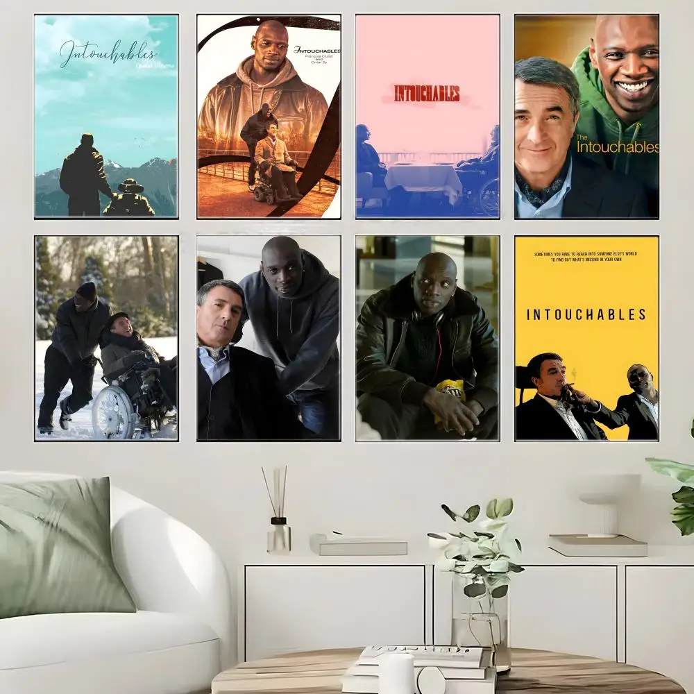 Póster del clásico filme francés T-The Intouchables, sin arrugas, resistente al agua, duradero, decoración de pared para cualquier espacio