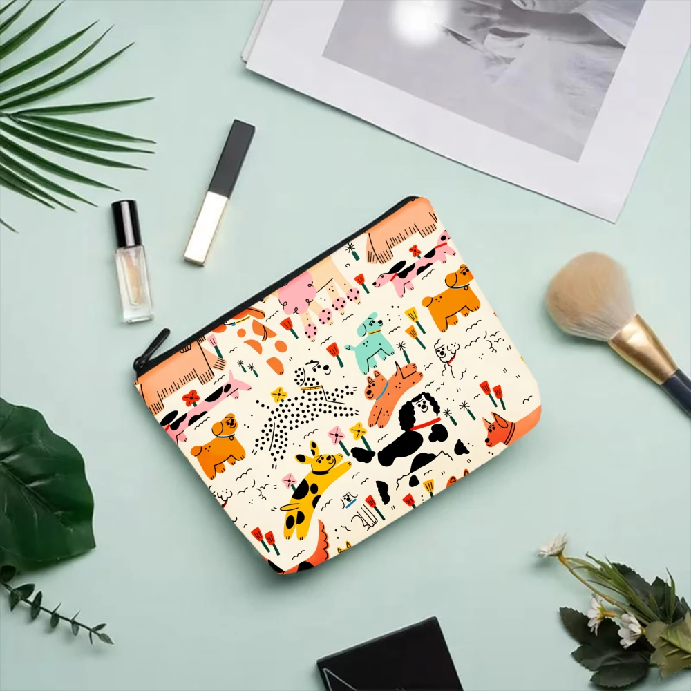 Schicke Kosmetiktasche mit Vintage-Katzenmuster, leichte Make-up-Tasche für Damen und Herren, Münzgeldbörse, Aufbewahrungstasche, Federmäppchen mit Reißverschluss – Detail 10