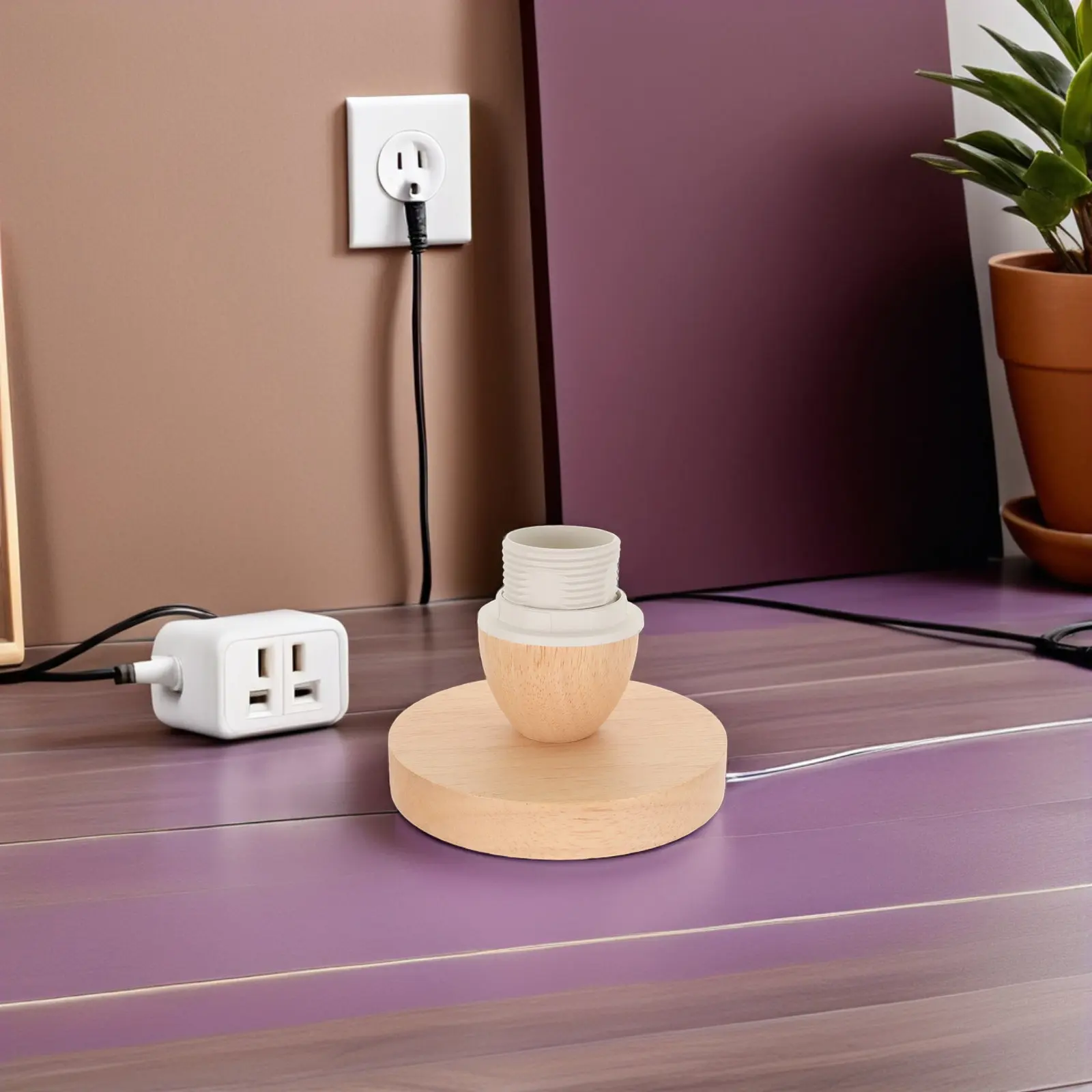 

1Set Wooden Ceiling Lamp Base E27 Screw Light Socket Vintage Bulb Holder Replacement Ceiling Light Holder Socket for Hallway Bar