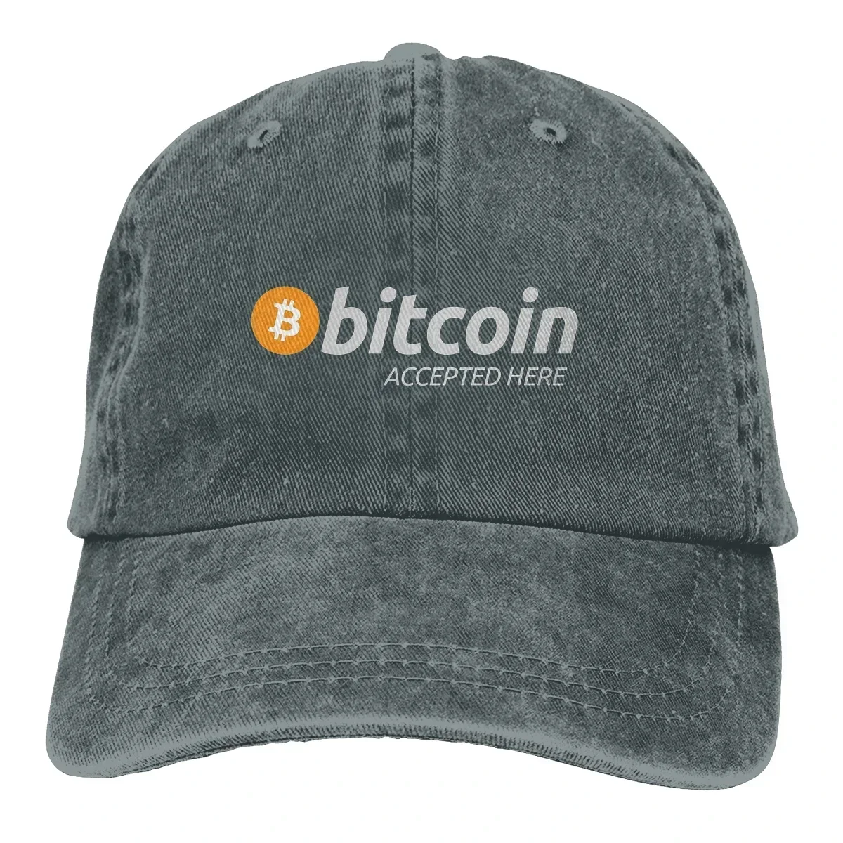 2026 Pure Color Dad Hats Accepted Here BTC Women's Hat Sun Visor Baseball Caps Bitcoin Cryptocurrency Miners Meme Peaked Cap