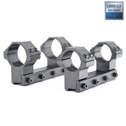 Shooin Scope Ring Mount With Dovetail 11mm Rail Mount Base For 1 Inch 30mm Tube Riflescope M5006M6488