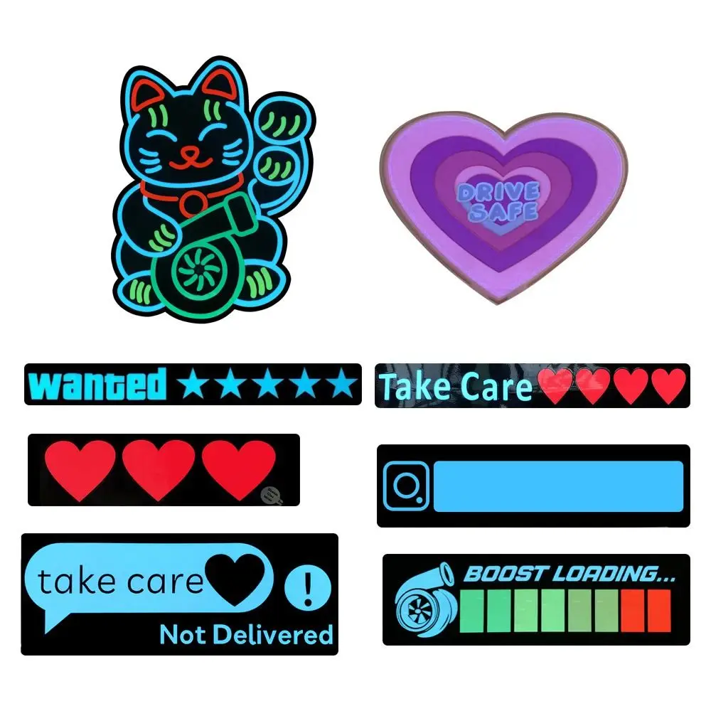 Fashion Decoration Sticker Electric Windshield Sticker Car Decals LED Car Sticker Safety Signs