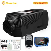 8KW Car Heater 12V Diesel Air Heater With LCD Remote Monitor Low Noise Fast Heating Diesel Parking Heater For Car Trailer Truck