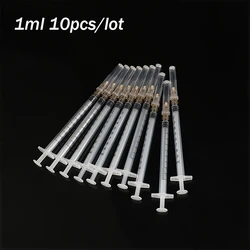 10Pcs/lot 1ml Disposable Syringe Needle Pet Animal Medicine Feeder Industry Injector Laboratory Veterinary Craft Precision Tool