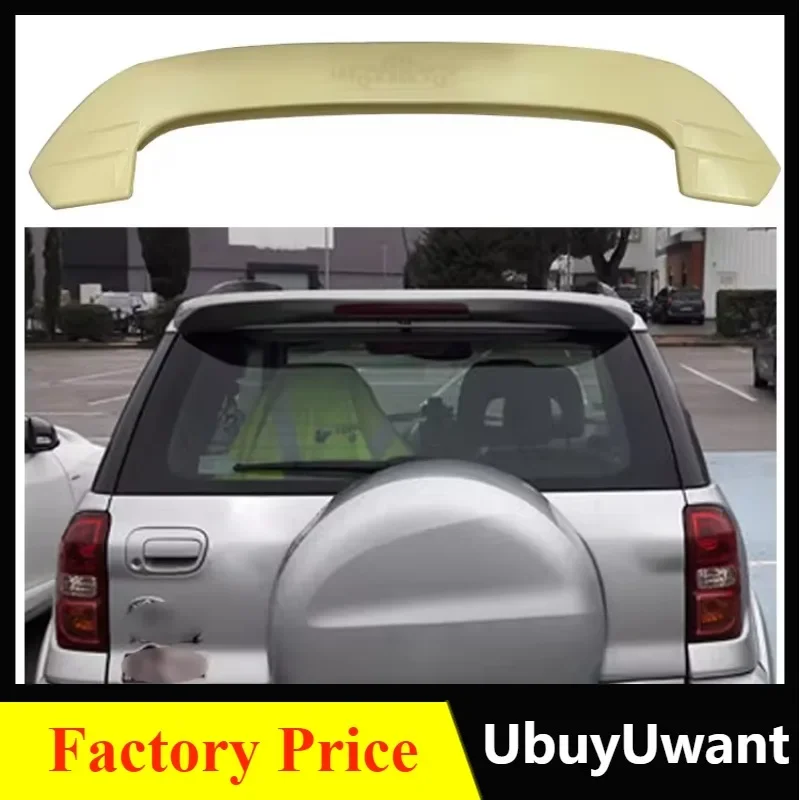 Lowest Price Car Accessories ABS With Lamp Rear Boot Spoiler For Toyota RAV4 2001 2002 2003 2004 2005 2006 2007