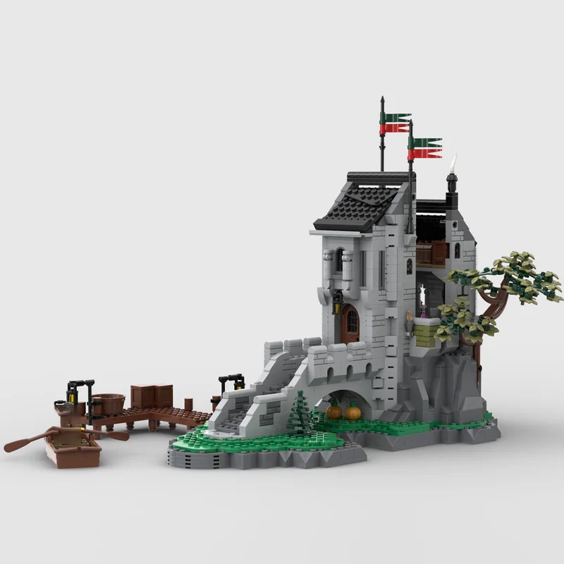 MOC-Bausteine, Montagespielzeug-Set, mittelalterliches Wachsturm-Modell, 1383 Stück, kreatives Weihnachtsgeschenk für alle Architekturliebhaber