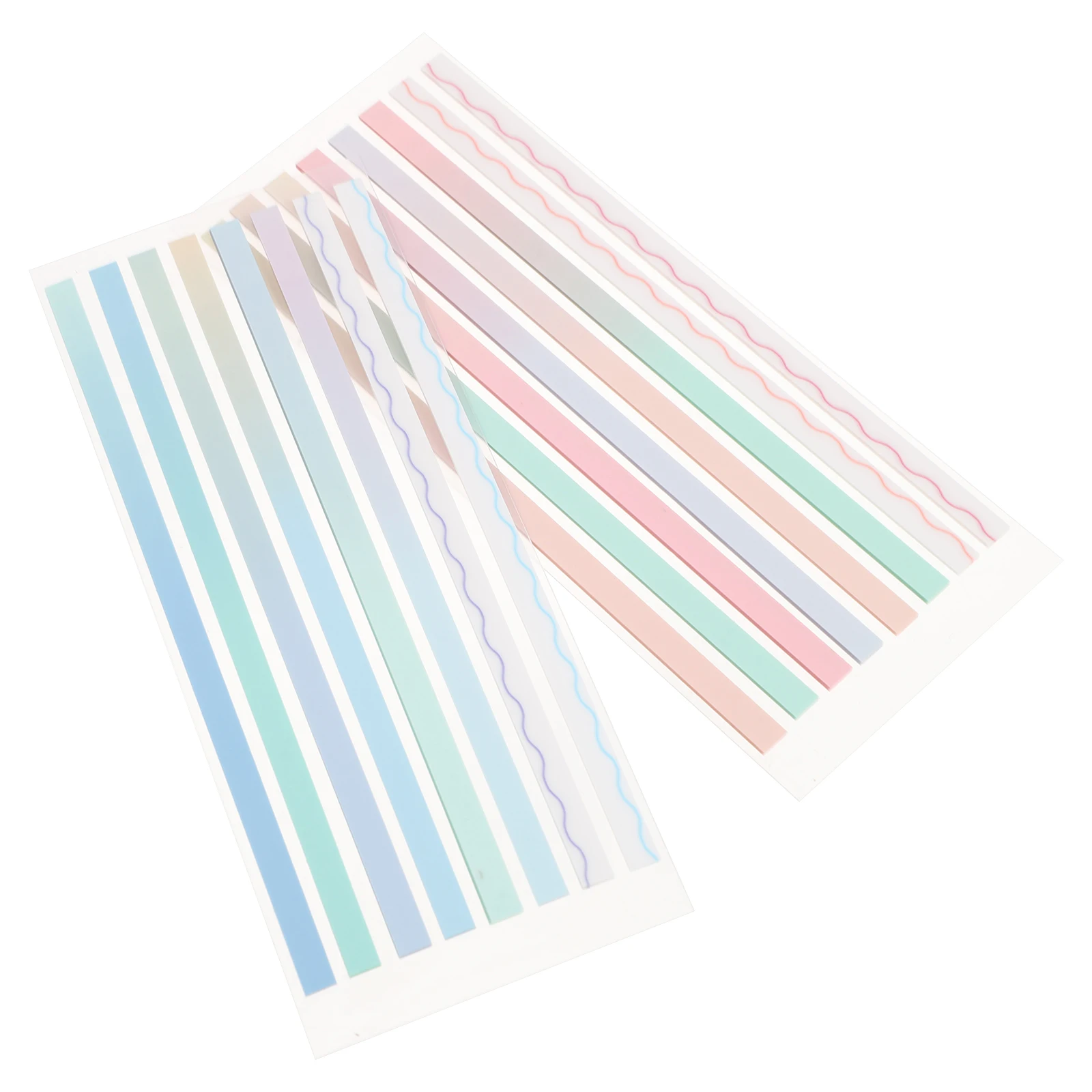 

2 Sets Transparent Gradient Notes Sticky Index Tabs Long Tape Reading Strips Supplies Colored Annotations Bookmarks