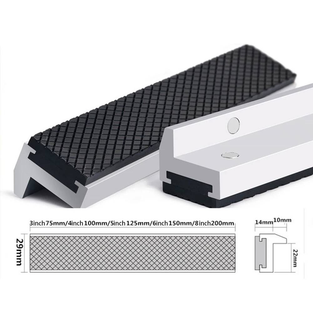 Imagem -03 - Multipurpose Alumínio Bench Vise Pad Vice Magnetic Jaws Capa Protetora Braçadeira Anti-slip Mat 8
