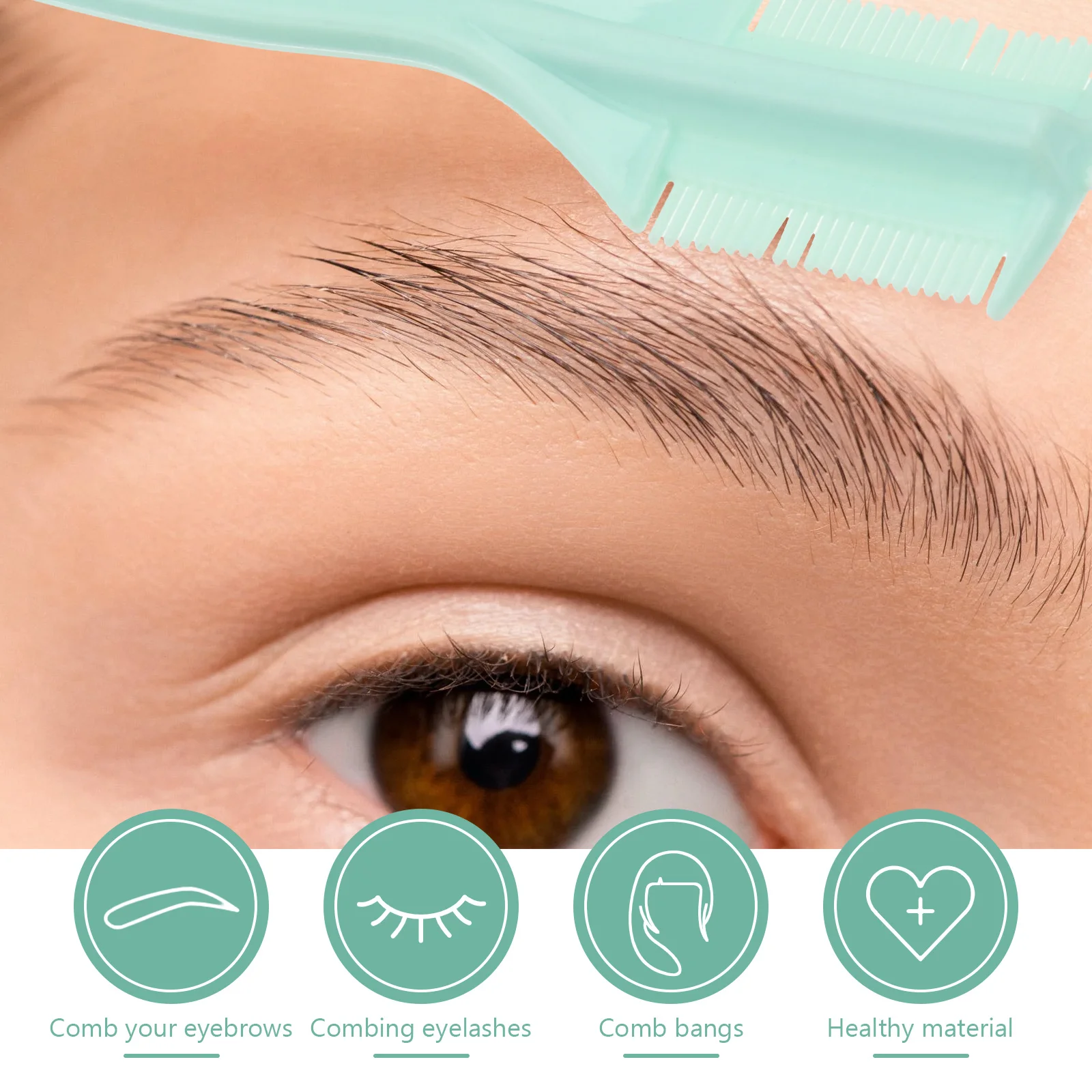 50 قطعة مشط ماكياج رمش فاصل متعدد الاستخدام ل الحاجب التهيأ الانفجارات تشكيل غرامة الأسنان مشط النساء الجمال الأساسية #1