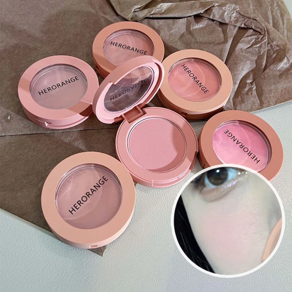 HERORANGE Monokrom Serbuk Blush Wodoodporny, długotrwały, brzoskwiniowo-pomarańczowy, miękki, matowy, naturalny róż do policzków