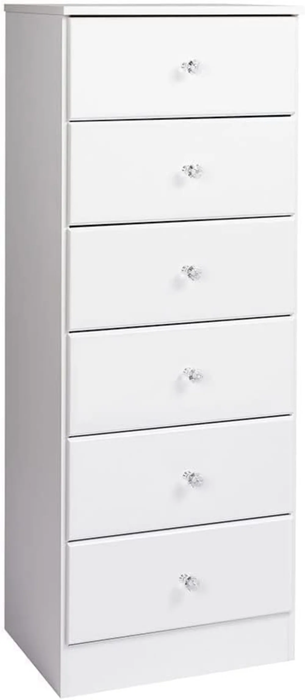 

Prepac Astrid Simplistic 6-Drawer Tall Dresser for Bedroom, Functional Chest of Drawers with Acrylic Knobs 16" D X 20" W X 52" H