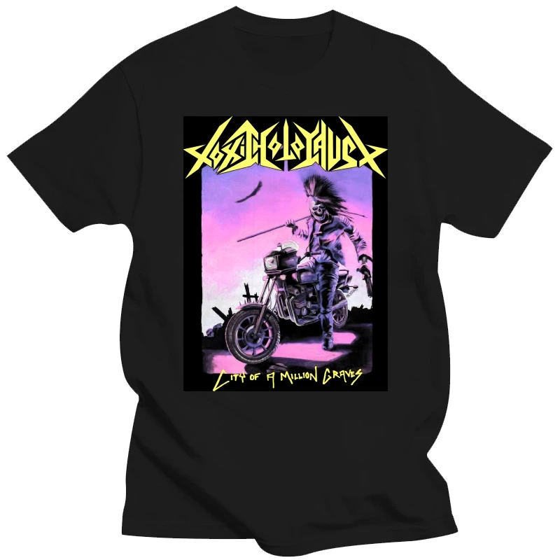 new rare!! Toxic Holocaust(Usa) City of A Million Grave TS NW M  t shirt Print T Shirts Summer Style Top Tee