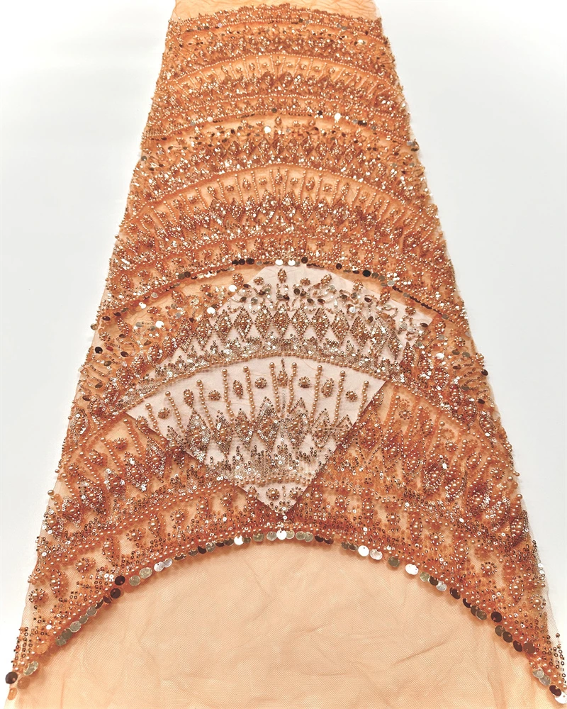 الأزرق جودة عالية النيجيري الأفريقي صافي نسيج الدانتيل مع الترتر اليدوية الثقيلة مطرز الدانتيل القماش فساتين لحضور الحفلات الموسيقية الخرز