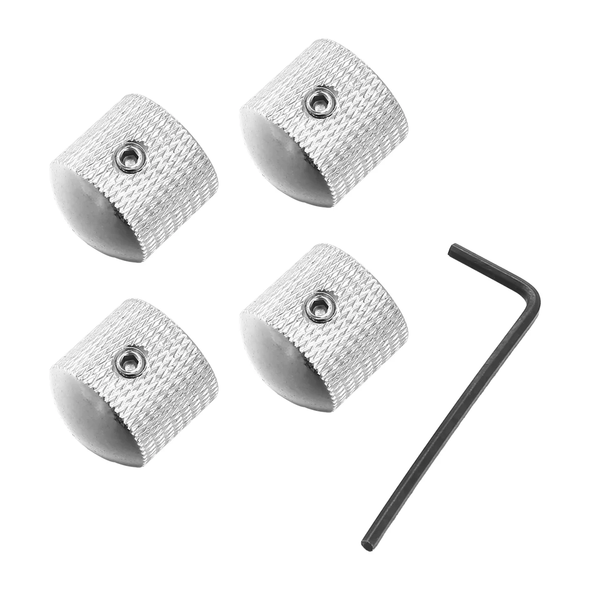 Qualité! Boutons de contrôle de vitesse de guitare, dôme de tonalité de Volume en métal avec vis pour Fender Strat Telecaster Gibson LP électrique 4 pièces