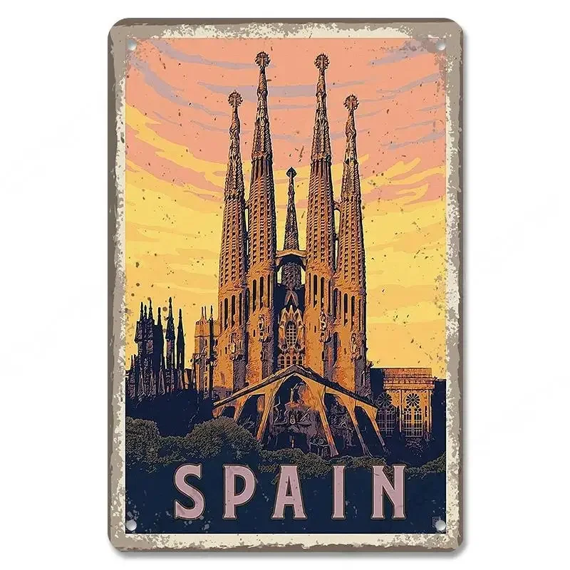 For Bars Gaming Rooms Garages and Home Decor 4-Vintage Metal Tin Posters Vintage Wall Art Decoration Signs Durable Decorations