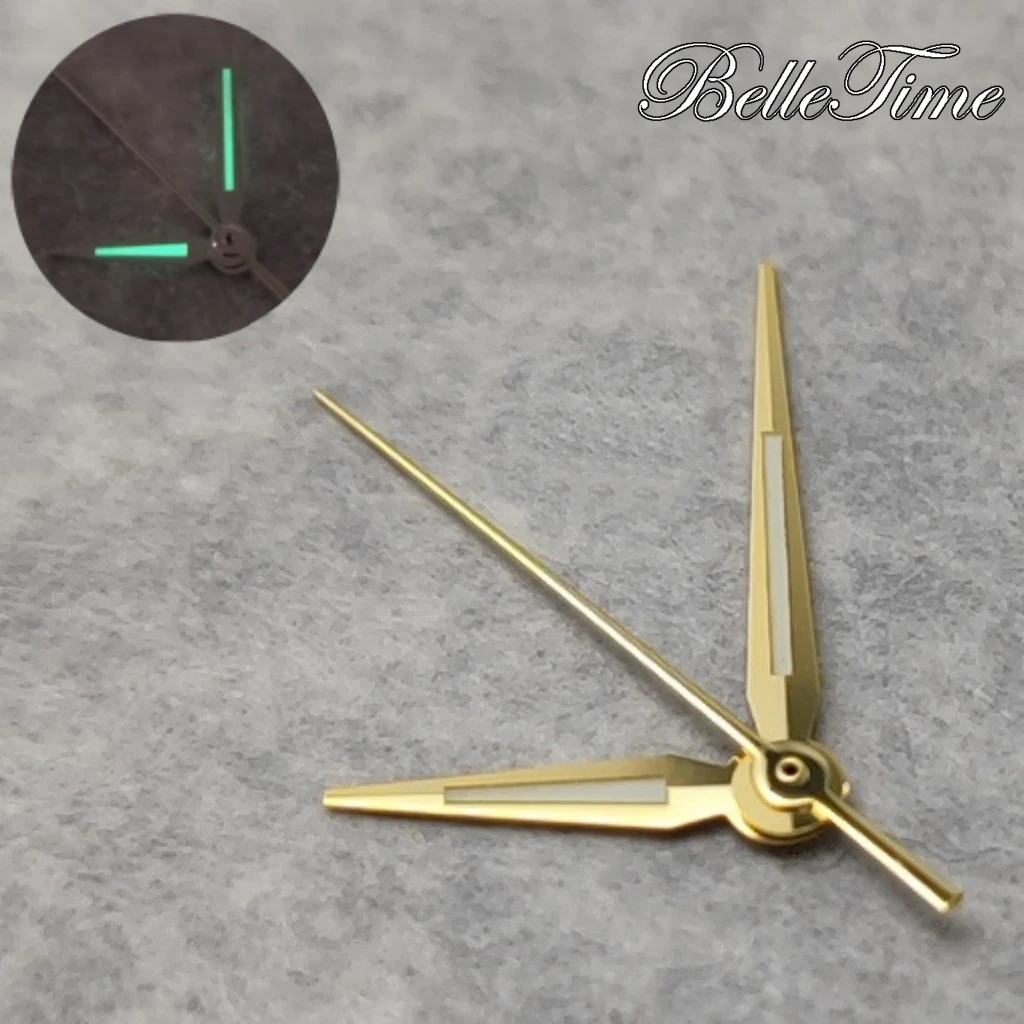 Silber/Schwarz/Blau/Grün/Gold/Roségold Uhr Hände Für NH34 NH35 4R35 NH36 4R36 bewegung C3 Grün leuchtende Uhr Zubehör