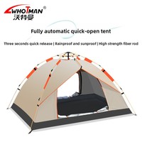 Whotman Outdoor Tent Camping Portable Tent 2-3 People Mosquito-proof and Rainproof Full Automatic Double Door Quick Open Tent
