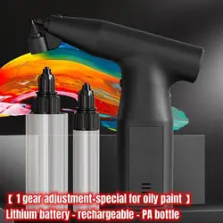 Electric Spray Gun Rechargeable Cordless Paint Sprayer Spray Furniture 5mm Coating Auto Household Steel Airbrush HVLP Width U3U2