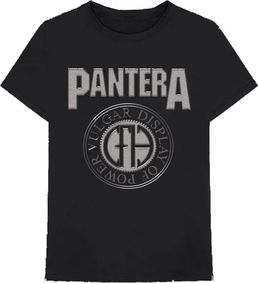 

Pantera Vulgar Circle M L XL 2XL Black T Shirt