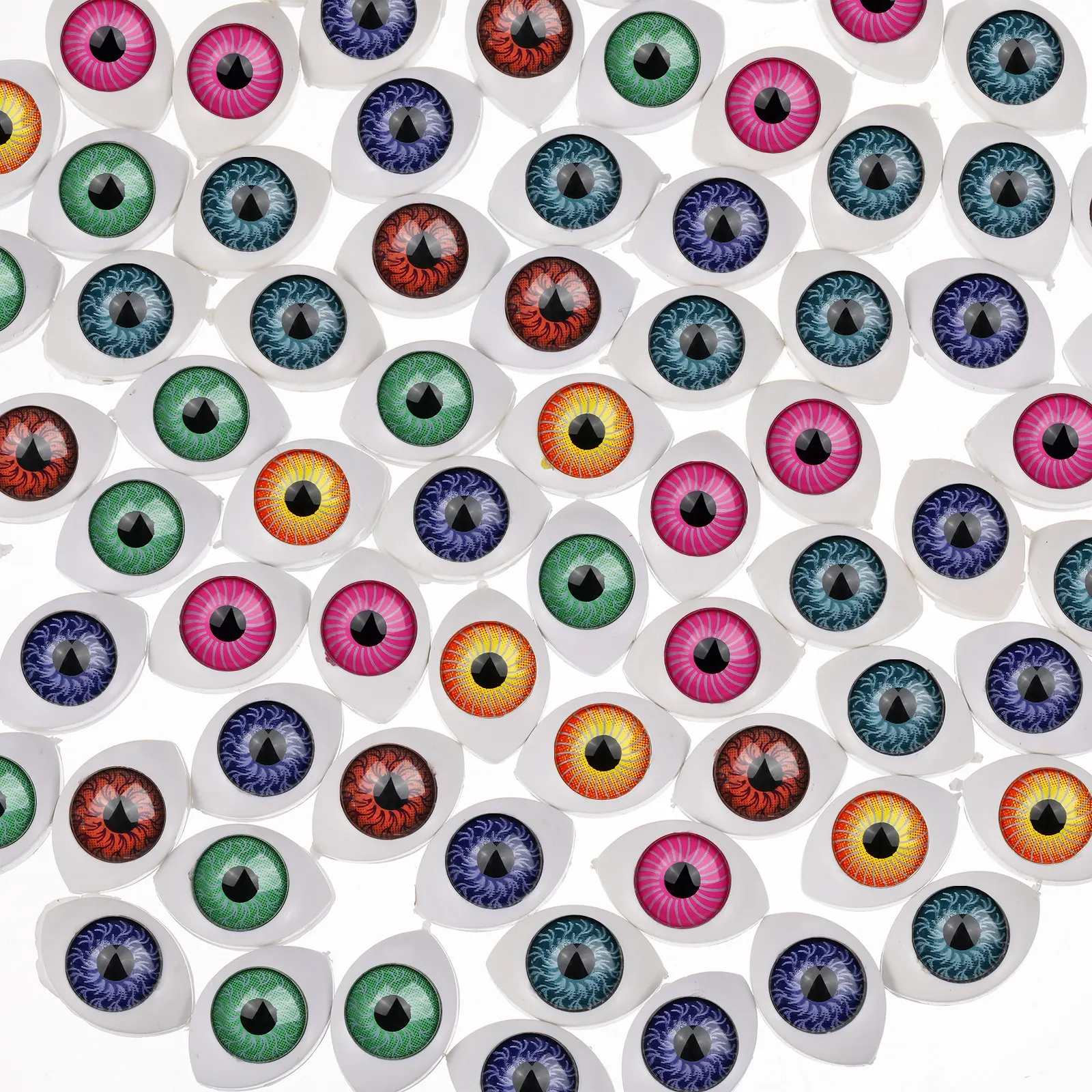 100 PCS Hemisphere Eyeballs Handmade Design Making Supplies Realistic Fake Eyes