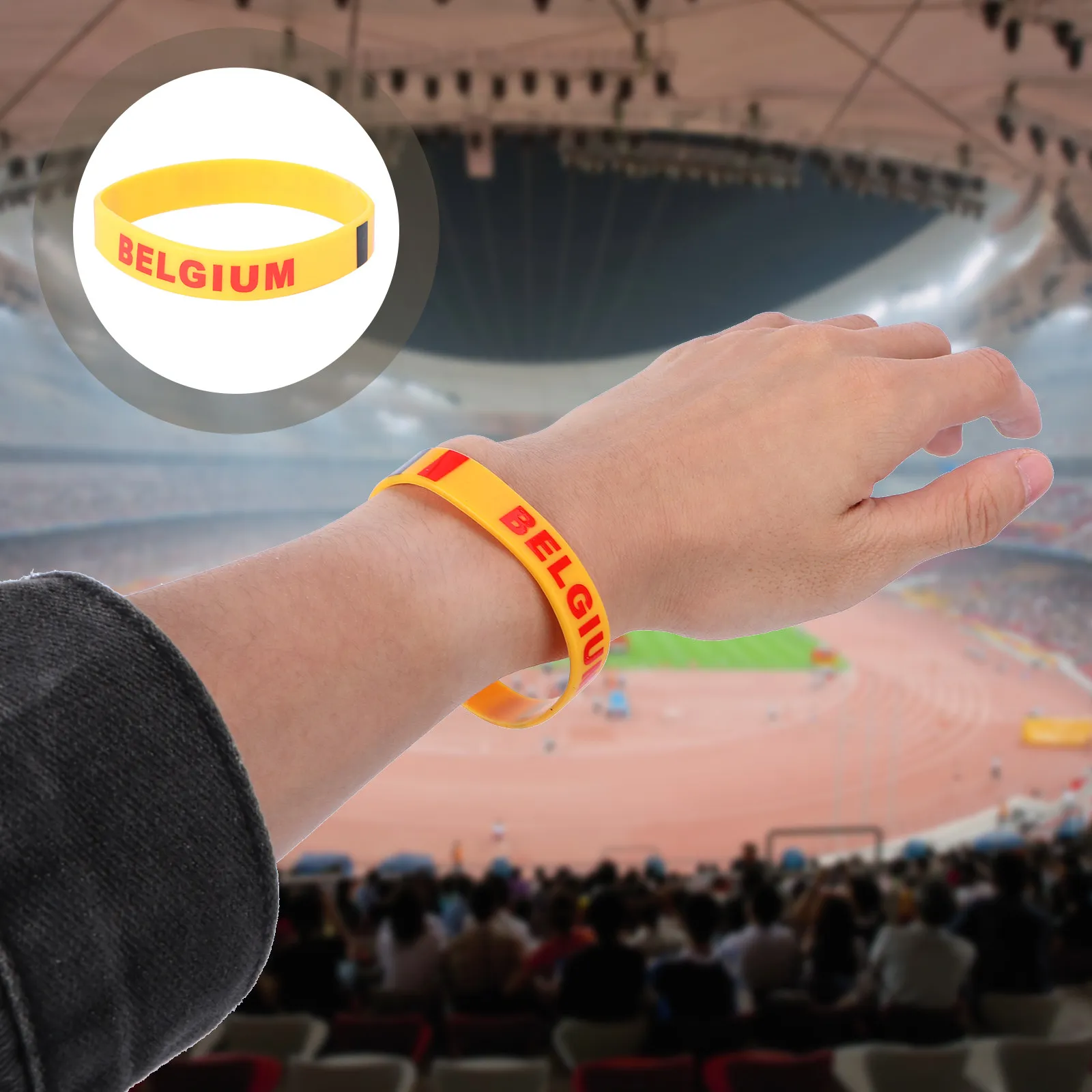 Premium Silicone Wristband Soft Comfortable Unisex One Size Fits Most Durable Country Flag Support Sports Fan Gear For Football