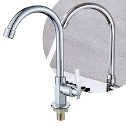 1pc Kitchen Faucet Ziny Alloy Kitchen Faucet Single Cold Water Sink Faucet Single Handle Swivel For Kitchen Bathroom