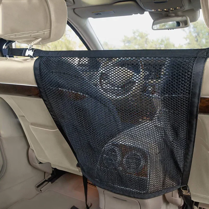 Car Carrier Rear Seat Pet Dog Fence Anti-collision Mesh Auto Barrier Safety Isolation Net Pet Protection Pet Accessories