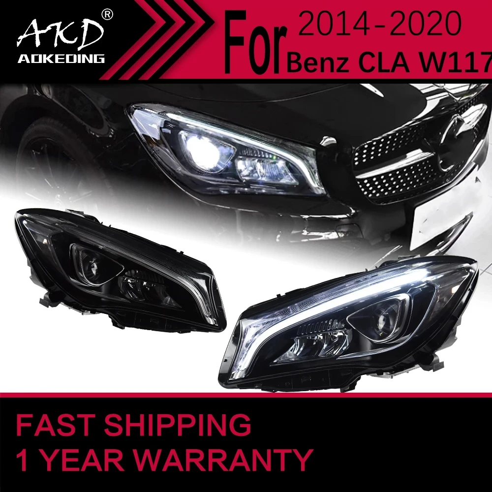 

Автомобильные фары для Benz CLA W117 светодиодные фары 2014-2020 CLA180 CLA200 CLA260 фары Drl линзы проектора автомобильные аксессуары