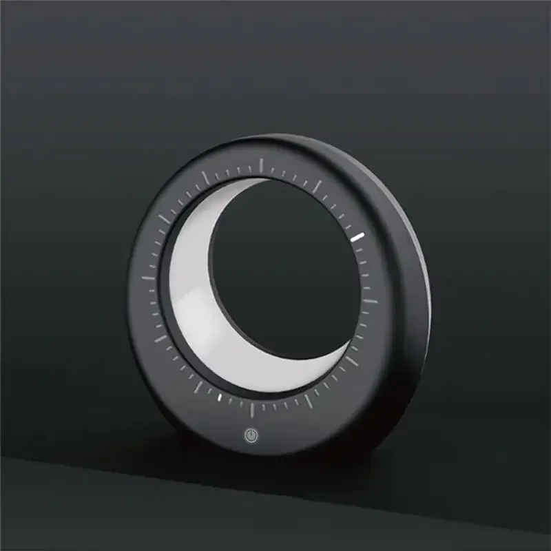 Luz noturna de primeira linha com carregamento USB, relógio lunar, lâmpada de cabeceira nórdica, lâmpada de mesa LED