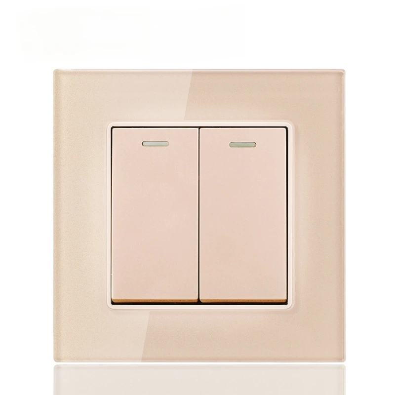 Household Glass Wall Switch and Socket 86 Type Recessed Mounting