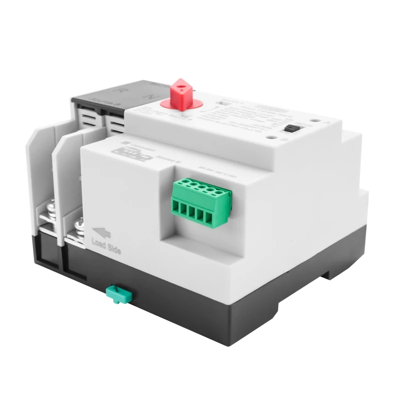 

TOMZN Din Rail 2P ATS Dual Power Automatic Transfer Switch Electrical Selector Switches Uninterrupted Power